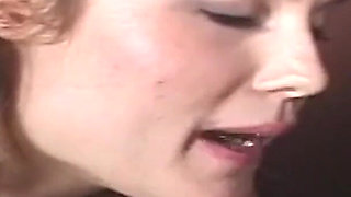 Extra Horny Brunette Fucks Big Dick Gloryhole