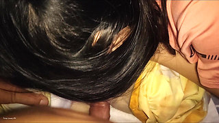 Desi Threesome, My Hot Stepsister lick her clit while I'm fucking her Bestfriend
