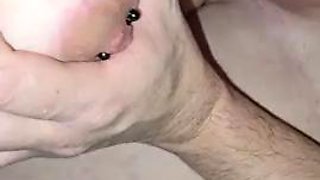 My pussy just came and he opens me up up, fucks me and then explodes all over my face
