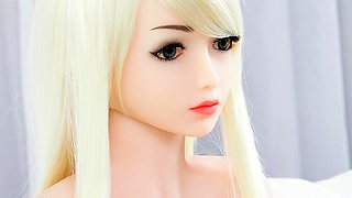 Anal Blonde Mini Love Doll teen with big boobs