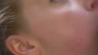 Hot young blonde gets her pussy fucked hard by guy's old cock