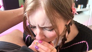 POV Blowjob Teen Girl Brunette Compilation