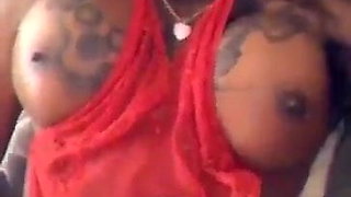 Ebony Tranny Self Facial 2