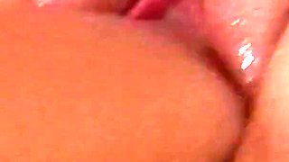 Blonde milf gets her pussy spread by her friend's arm and then her man pisses on her face