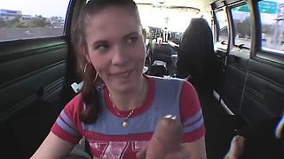 Curious damsel acquiesces for a hardcore tour in a bang bus