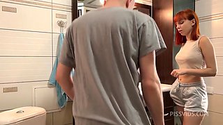 Mouth Instead Of A Trash Can For Toothbrushing Spitting And Nail Dust Watered By The Golden Shower Of Mistress Kira - PissVids
