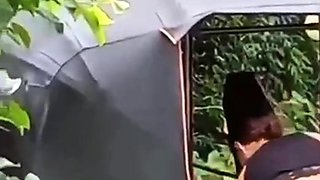 Mexican girl gets Creampie in golf cart