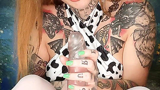 Cute Cow Cosplay, POV Riding, Tit Wank, BJ