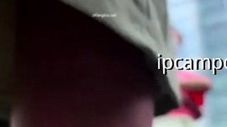 Amateur hottie fucked outdoor in public
