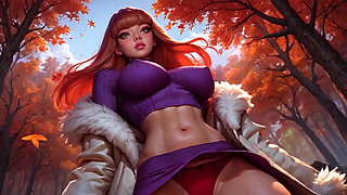 Daphne Blake Sexy Dance In Red Panties For Adult Boys. Bouncing Boobs AI