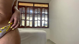 BBW NURSE SHOWING IN FRONT OF CAMERA