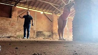 Amateur fetish BDSM action with redhead