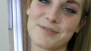 Small titted babe gets hard fucked by a monster dong