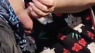 Mother-in-law Holds My Dick While I Pee and Then Sucks It in Public