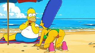 Beach Bitch 2: Pussy Full of Cum. Cartoon Simрsons Parody.