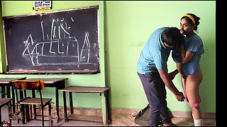 Indian Couples Sex in Uniform After the Class