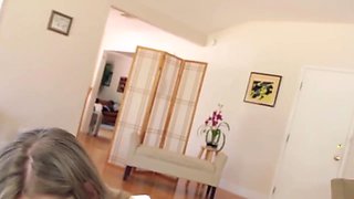 big ass blonde teen step sister fucked on family couch pov