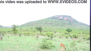 Pretty African Teen GF Risky Outdoor Sex
