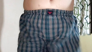 Horny stepsister walking nude in gym, pervert stepfather filming her move