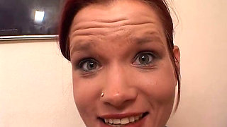 Redhead Blowjob Slut in Underwear