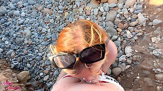 Right on the Beach! Outdoor Deepthroat Extreme