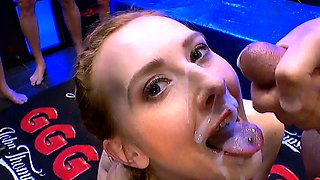 Two sleeping teens threesome and facial