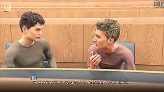 Hot brunette trio explores their university problems in steamy erotic game