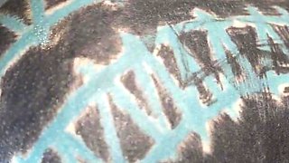 Tattooed Woman Testing Fuck Machine with Her Anal