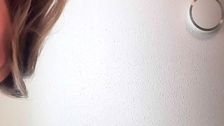 Italian amateur blonde blowing big cock