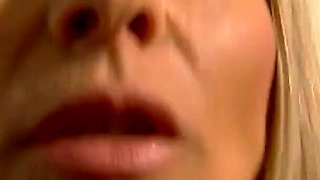 Blonde Milf gets her mouth and pussy filled with huge cock