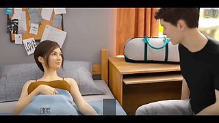 Lingerie strip tease in a sizzling 3D animation with Misskitty2k