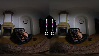 Paula Big Tits Babe Slapping Herself in Old House Vr180 Photo Session Backstage