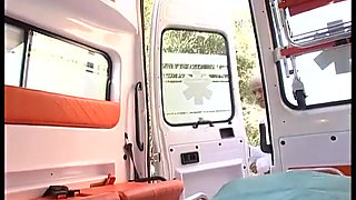 Sexy doctor hard fucked in an ambulance