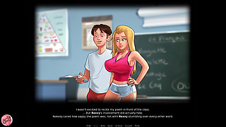 College professor gets turned on by touching my cock (Summertime Saga #7) - Jazziuu