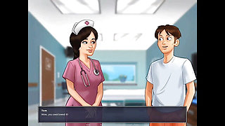 Horny Nurse sucking huge Cock - Summertime Saga 8