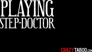 Teenagers stepbrother playing step doctor