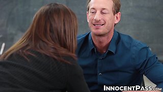 Teacher Ryan Mclane fucks Lily Jordan after getting caught using her cell phone during class
