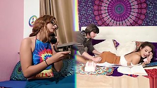 Stepsis fulfills her dream of banging her retro style bro