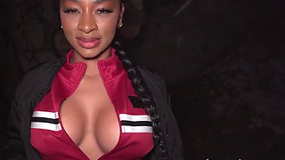 Malia Lenoir's Outdoor Interracial Encounter with Denis Marti