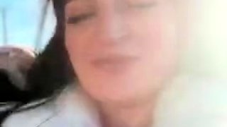 Busty Czech amateur fucks outdoor in public