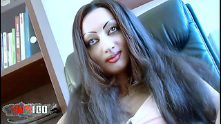 Angelina Sexy Interview with the Beautiful Angelina Who Shows Us Her Pussy