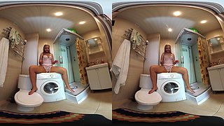 Agneta Masturbates In The Bathroom - Thick Blonde Big Ass Toying