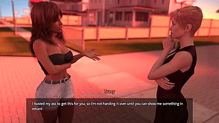 Alex gets naughty with Latisha's ass in this cartoon fantasy