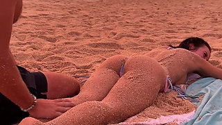 Erotic Ass Massage on the Beach, Naughty Fun in the Ocean