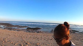Big ass Thai amateur GF beach visit and homemade sex tape