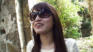 Desirable mademoiselle at public action
