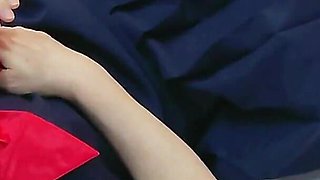 Blindfolded Pantyhose Sex with a Cute High School Girl in Uniform, Irresistible Creampie Inside Her Vagina, Amateur Blowjob,