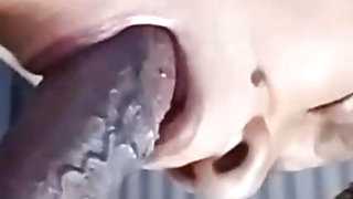 Close up sucking