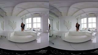 Fit Blonde Shows Her Tight Body - Solo Model With Shaved Pussy Strips