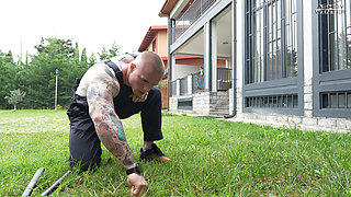 She Stayed Home Alone and Went with a Young Gardener